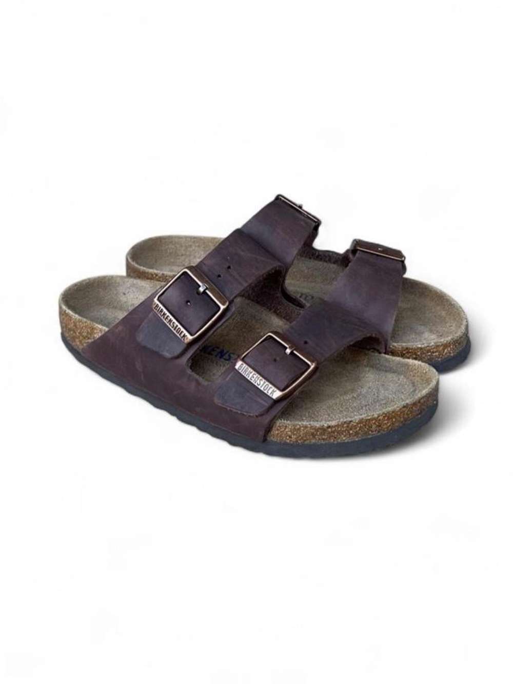 Birkenstock Arizona Habana Brown Oiled Leather Soft Footbed Sandals EU 38 US 7 N